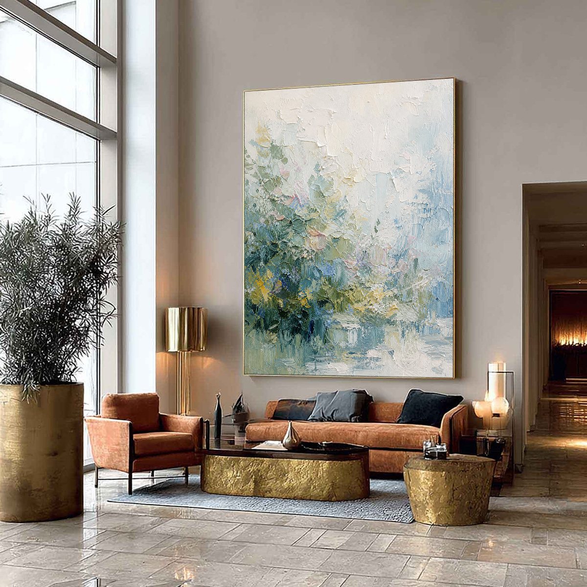 ETERNAL SPRING: Heavily Textured Abstract Floral Garden Painting