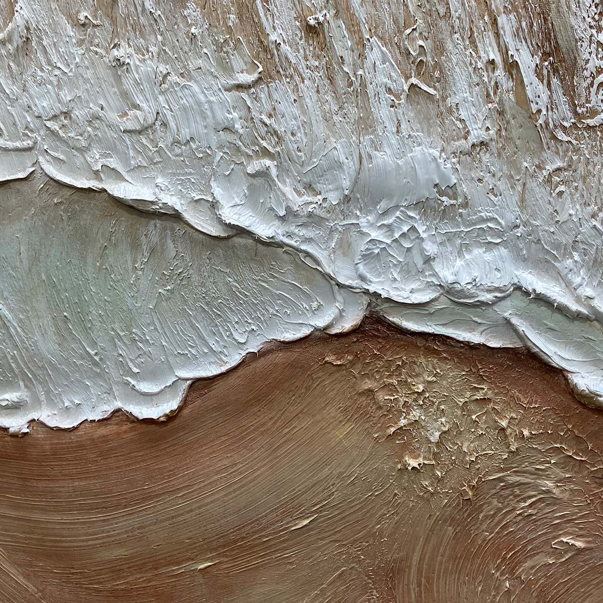 ETERNAL TIDE: Textured Wabi Sabi Beach & Sea Painting