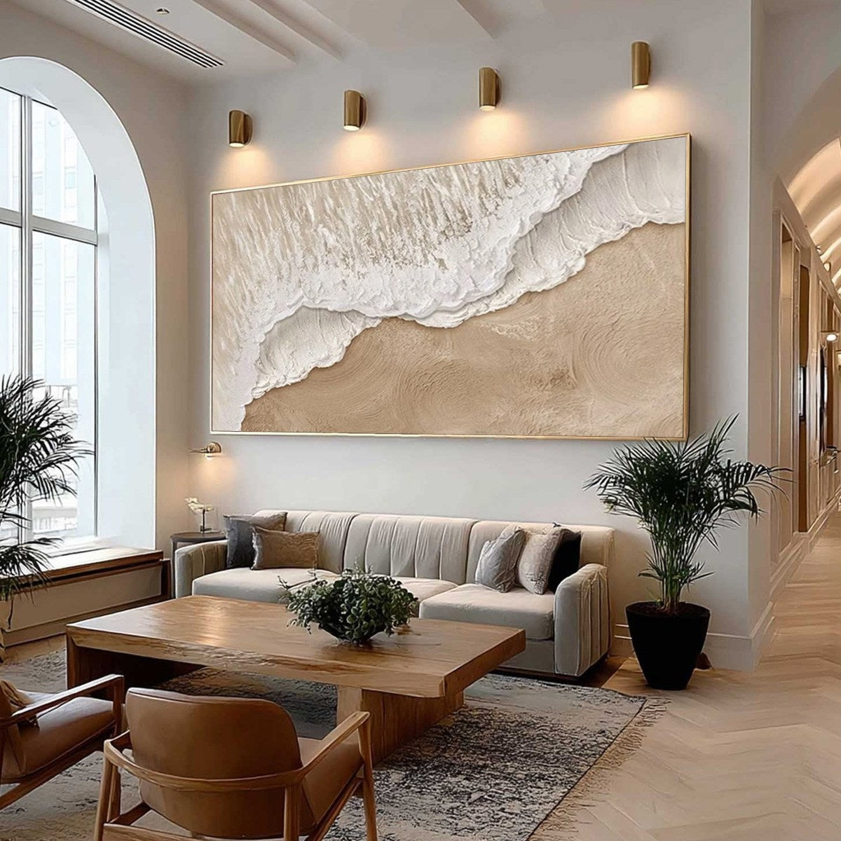 ETERNAL TIDE: Textured Wabi Sabi Beach & Sea Painting