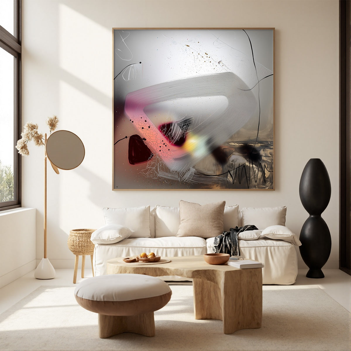 ETHEREAL WHISPERS: Abstract Mixed Media Oil Painting