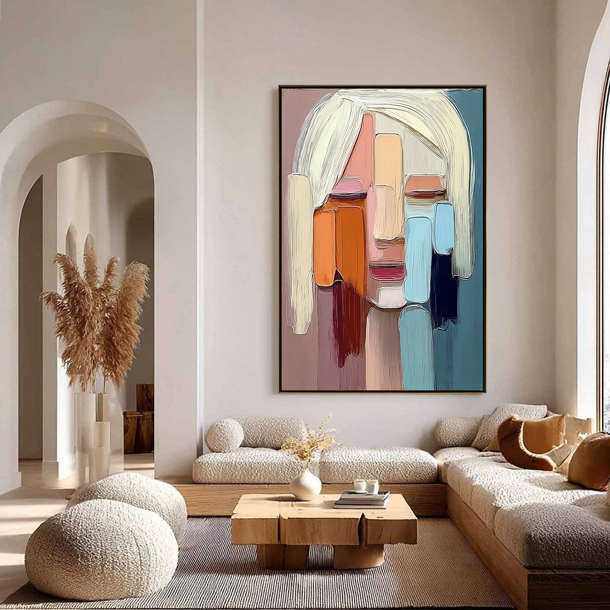 FACETS: Expressive Abstract Portrait Impasto Oil Painting