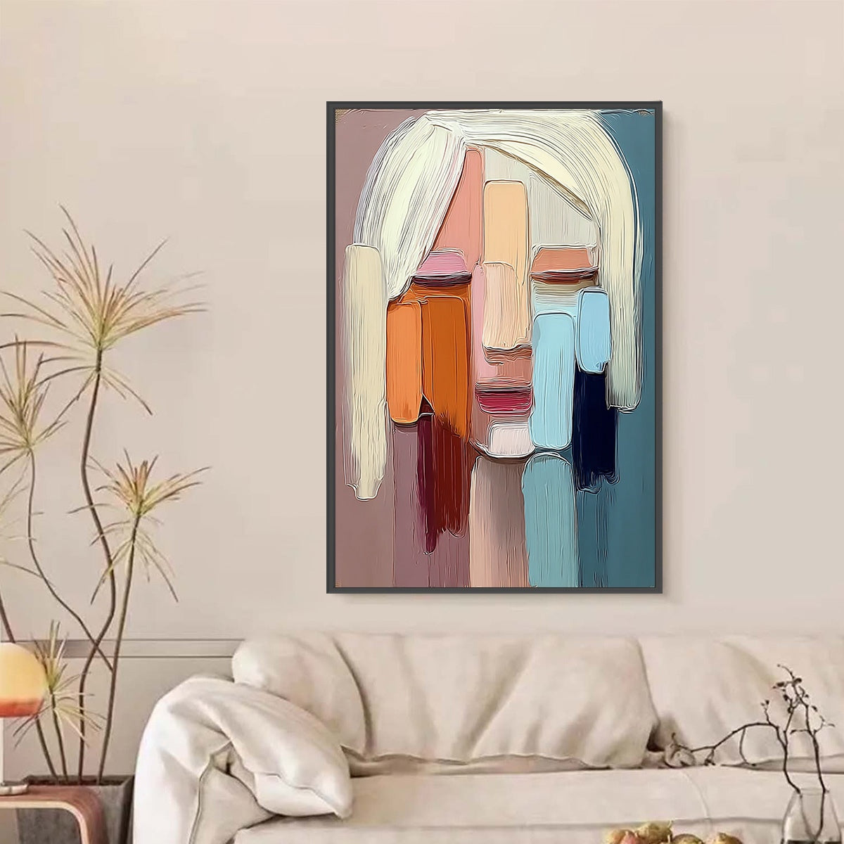 FACETS: Expressive Abstract Portrait Impasto Oil Painting