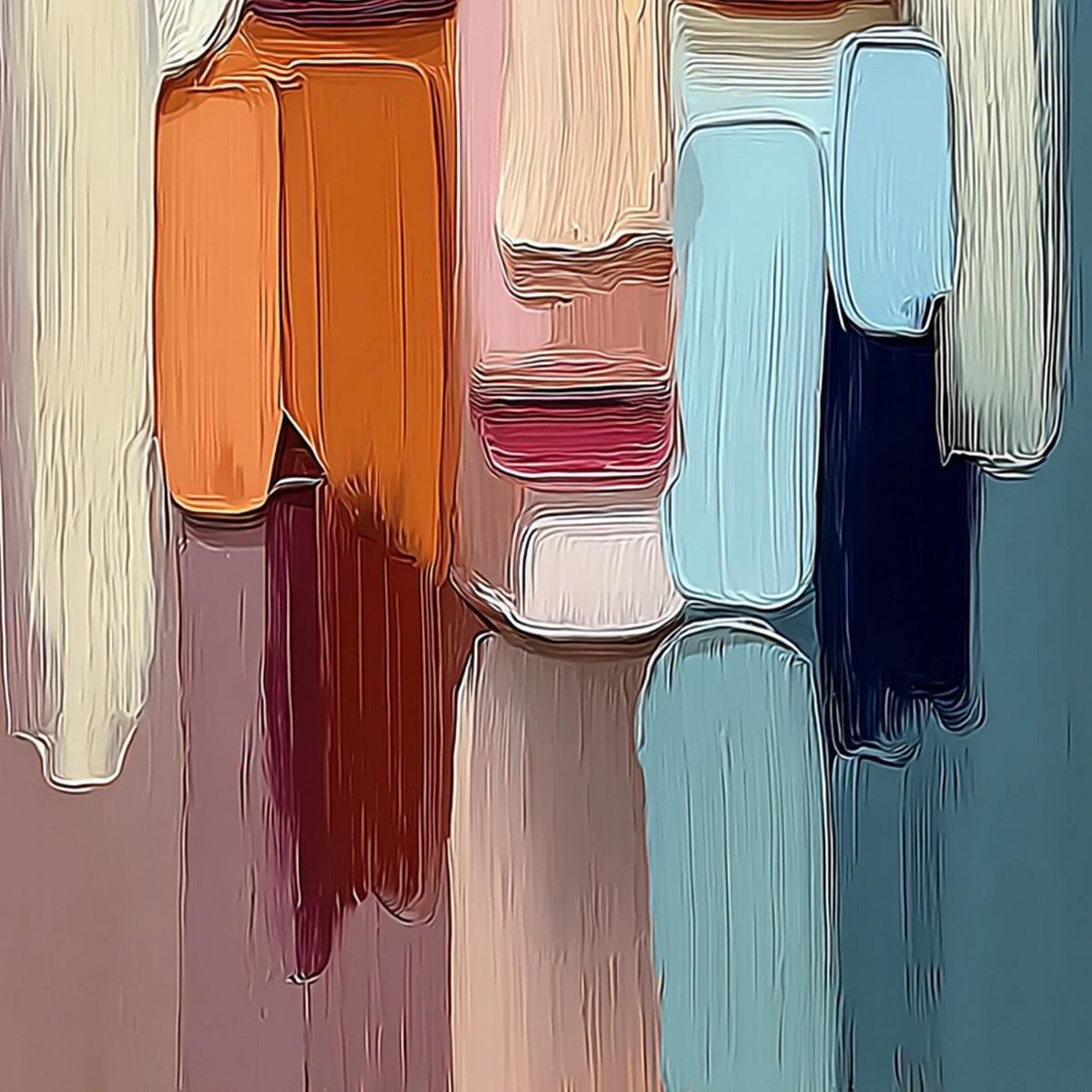 FACETS: Expressive Abstract Portrait Impasto Oil Painting