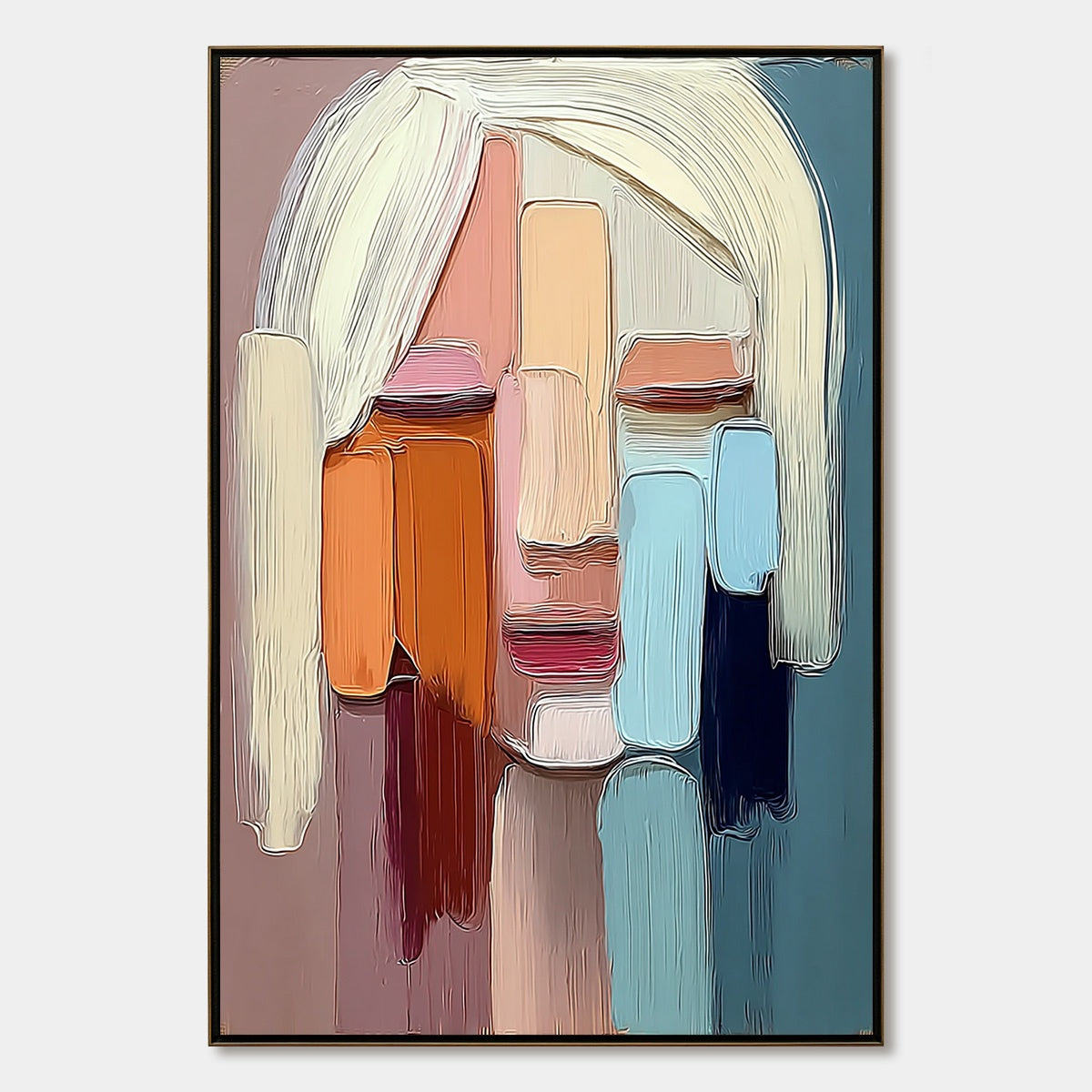 FACETS: Expressive Abstract Portrait Impasto Oil Painting