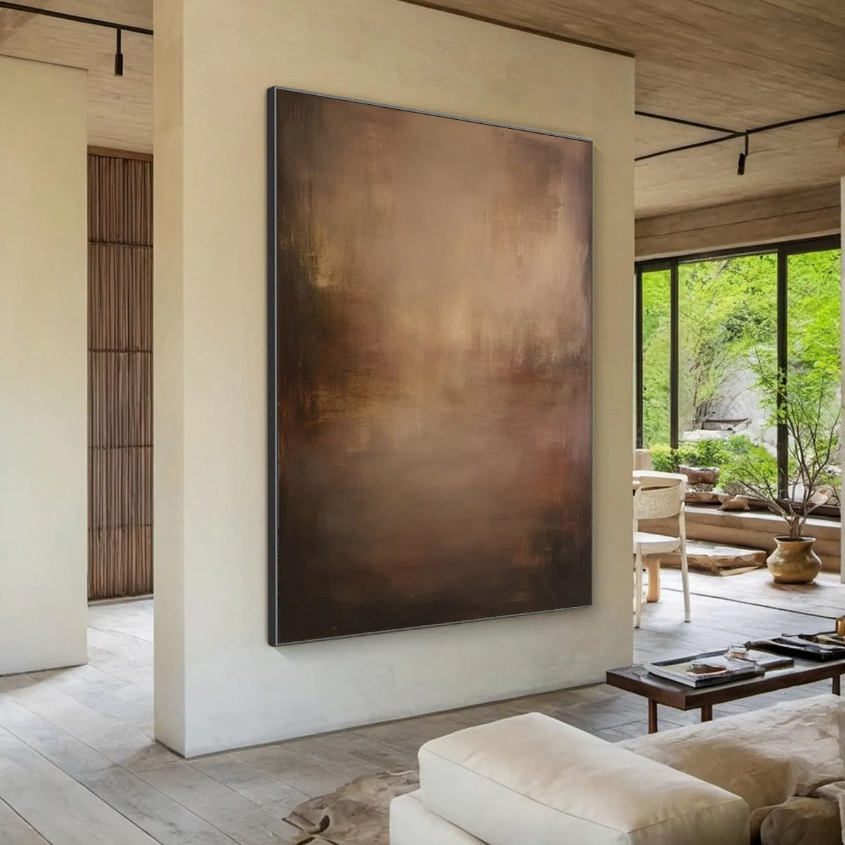 FADING EMBER: Wabi Sabi Abstract Art for Sophisticated Spaces