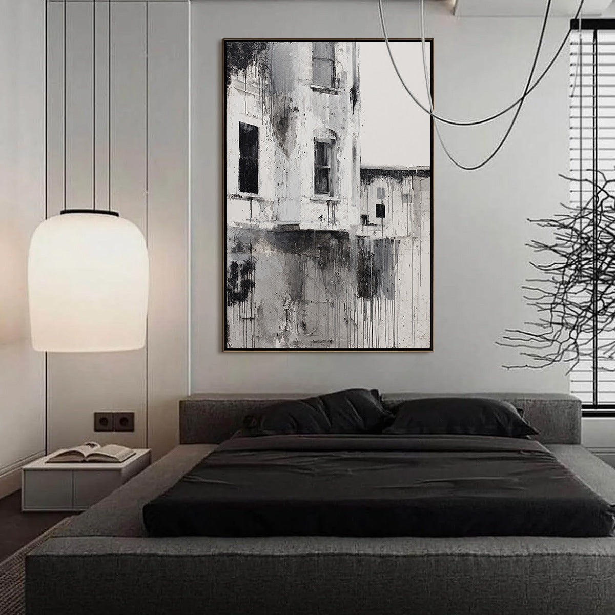 FADING FACADE: Monochromatic Abstract Architecture Painting