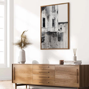 FADING FACADE: Monochromatic Abstract Architecture Painting