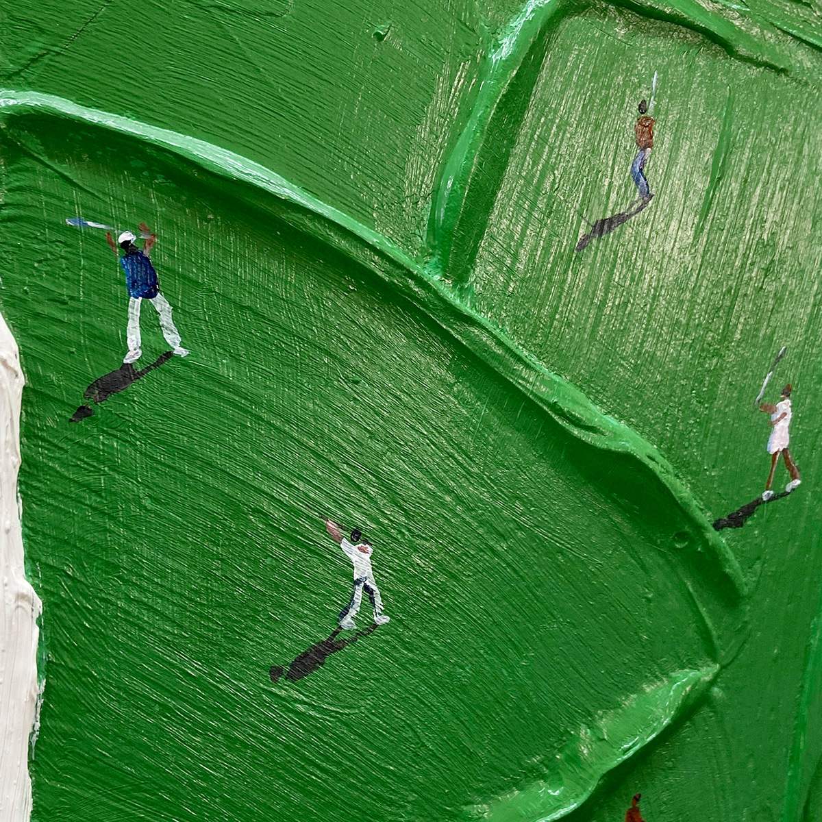 FAIRWAY DANCE: Textured Impasto Golf Scene Painting