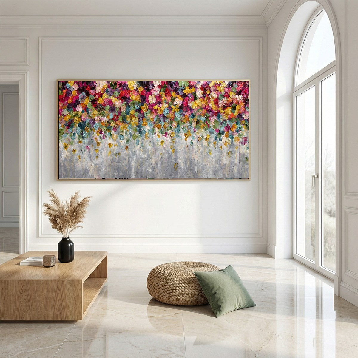 FESTIVAL: Colorful Abstract Floral Impasto Painting