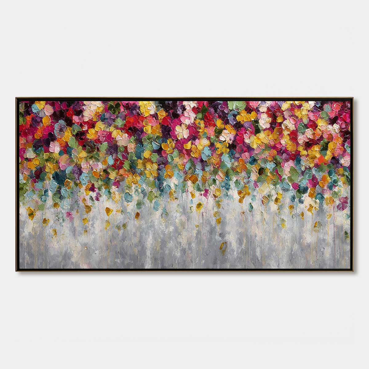 FESTIVAL: Colorful Abstract Floral Impasto Painting