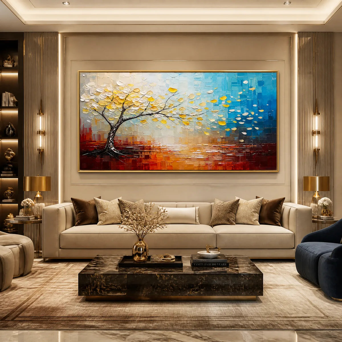 FESTIVAL TREE: Colorful Tree by Water Painting
