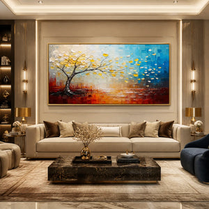 FESTIVAL TREE: Colorful Tree by Water Painting