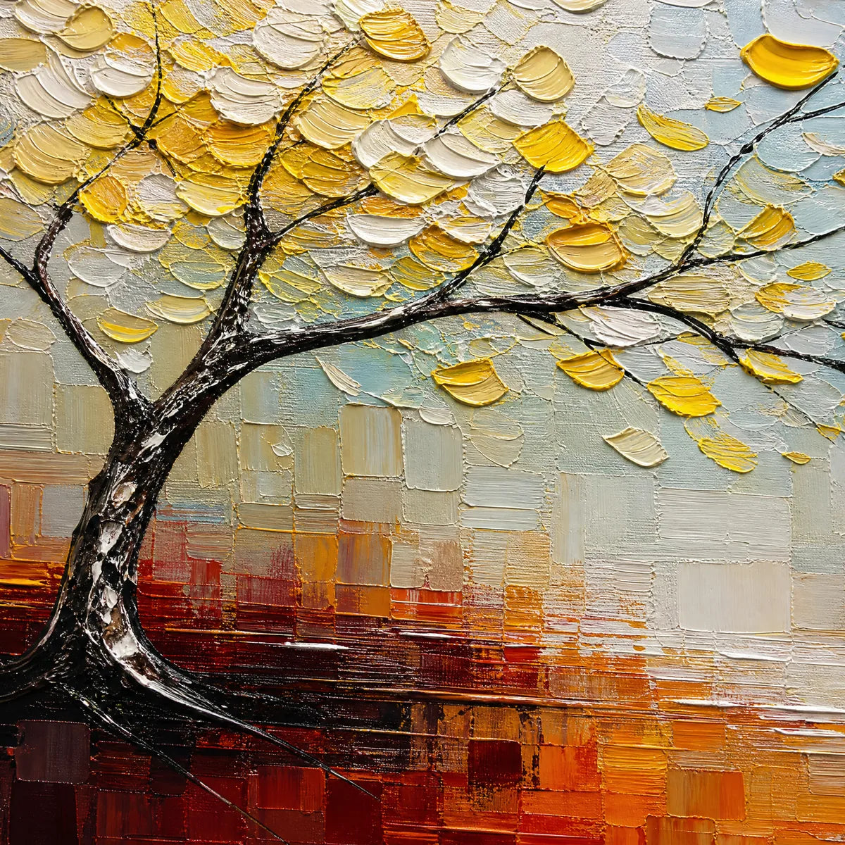 FESTIVAL TREE: Colorful Tree by Water Painting