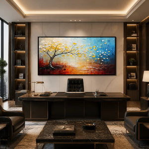 FESTIVAL TREE: Colorful Tree by Water Painting