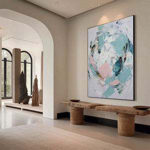 FIRST BLUSH: Textured Modern Abstract Painting