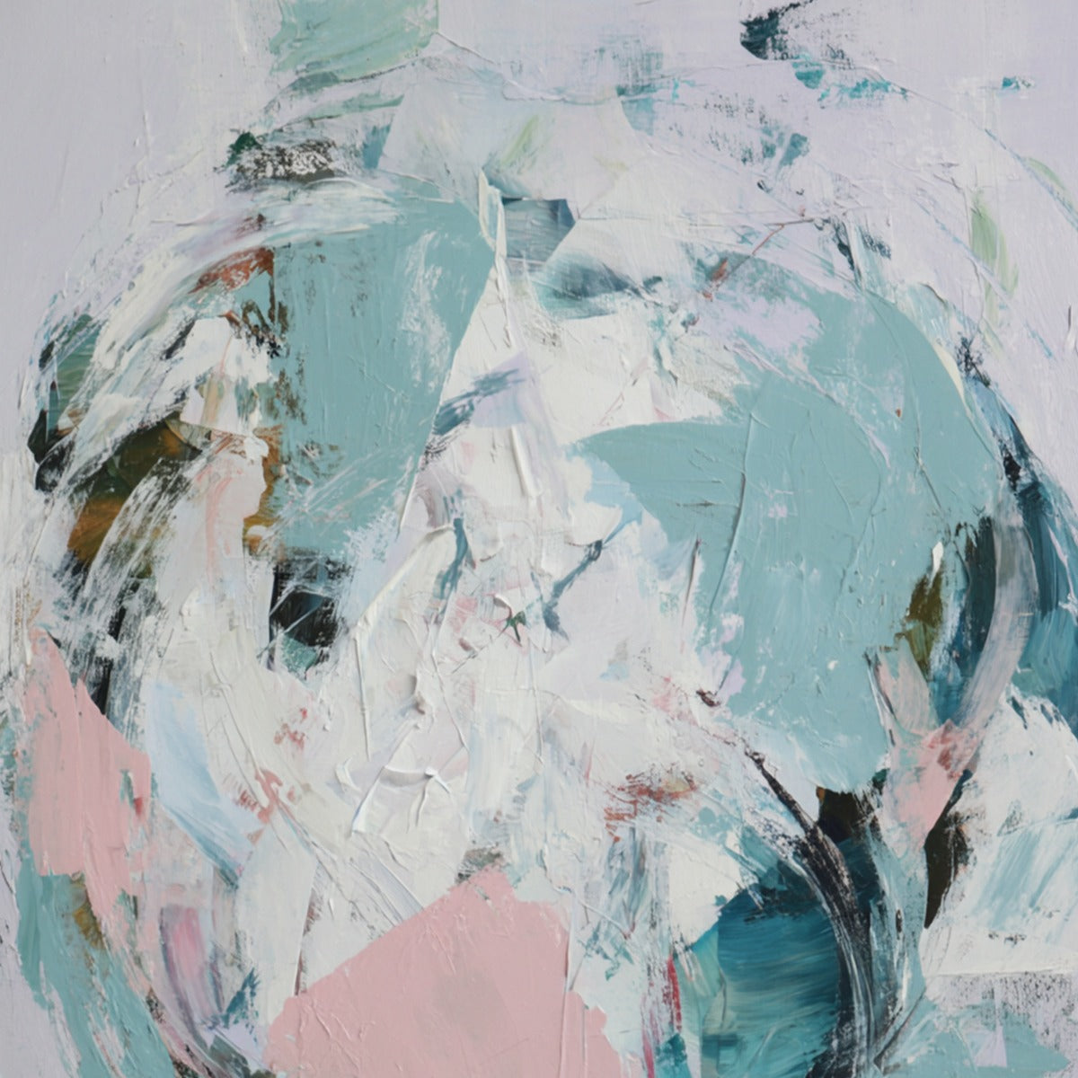 FIRST BLUSH: Textured Modern Abstract Painting