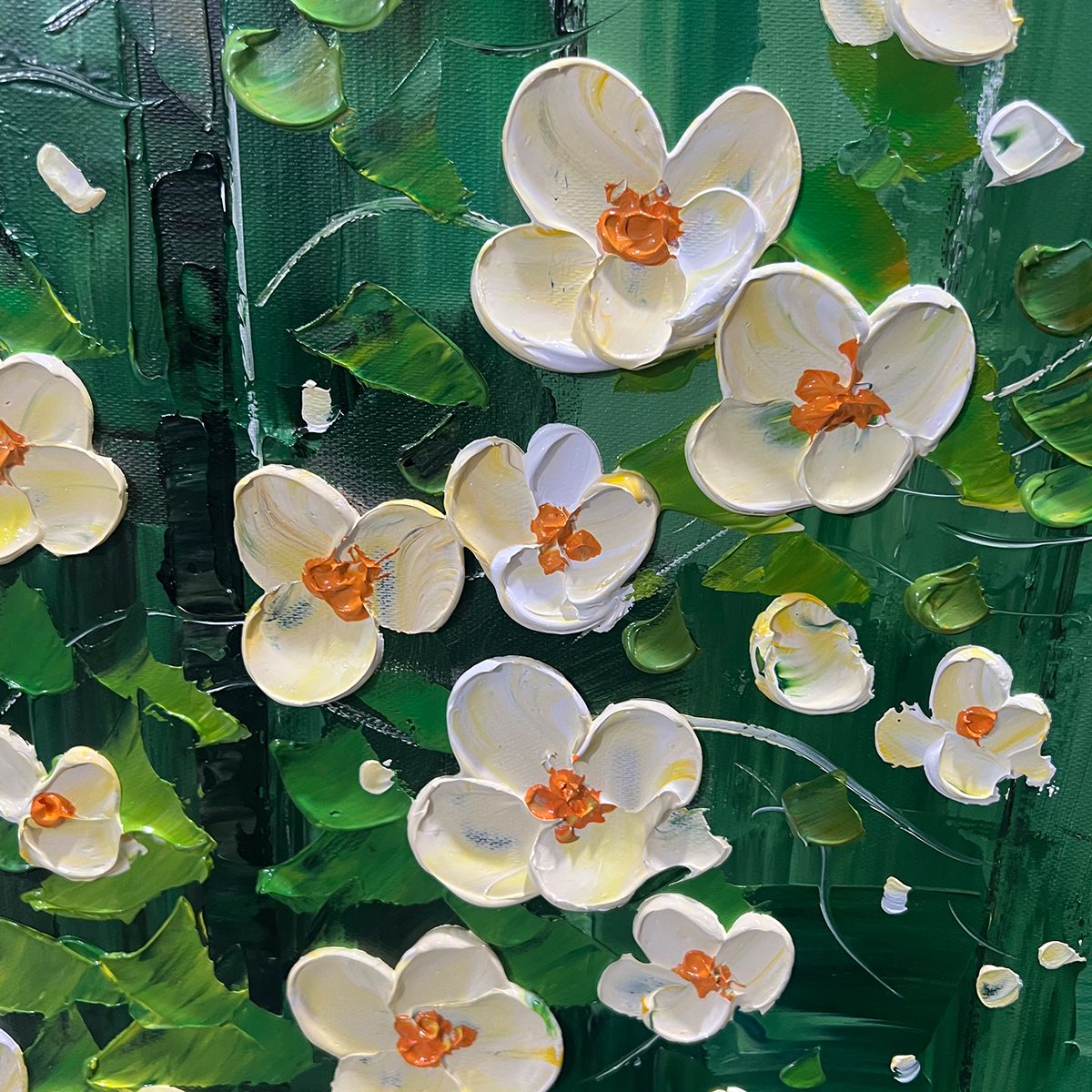 Forest Bloom: Original Impasto Forest Oil Painting - Textured