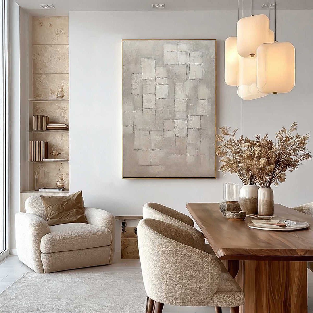 FOUNDATIONS: Textured Minimalist Geometric Abstract Painting