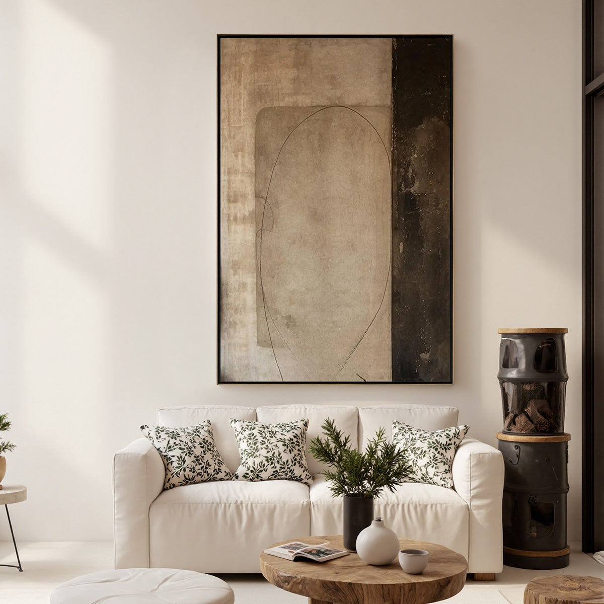 FRAGMENTED MEMORY: Wabi Sabi Style Textured Abstract Painting