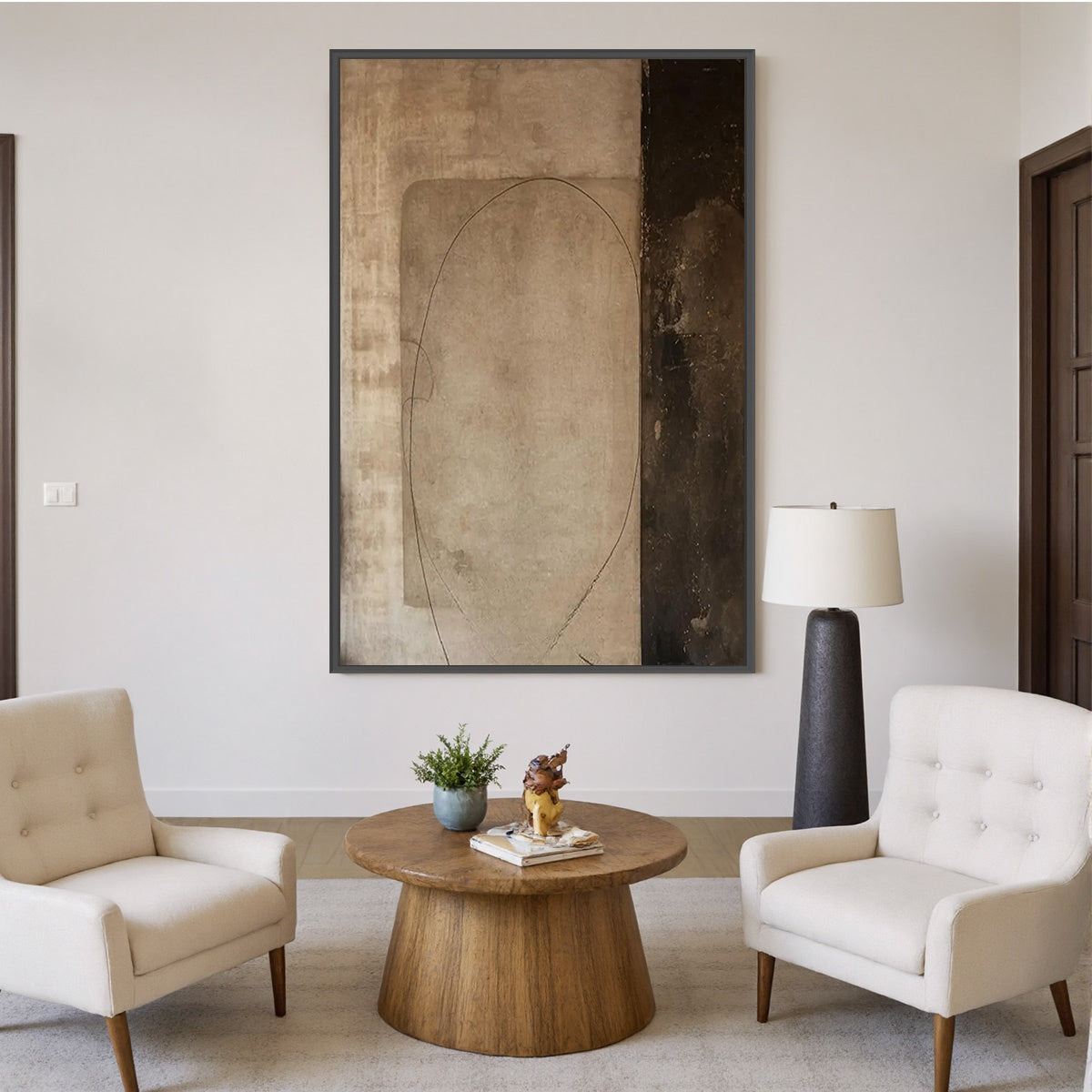 FRAGMENTED MEMORY: Wabi Sabi Style Textured Abstract Painting