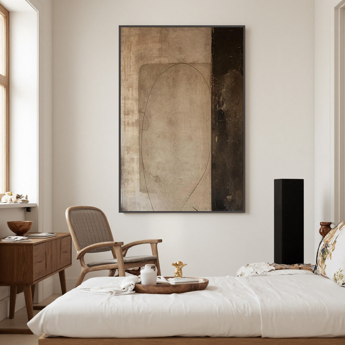 FRAGMENTED MEMORY: Wabi Sabi Style Textured Abstract Painting