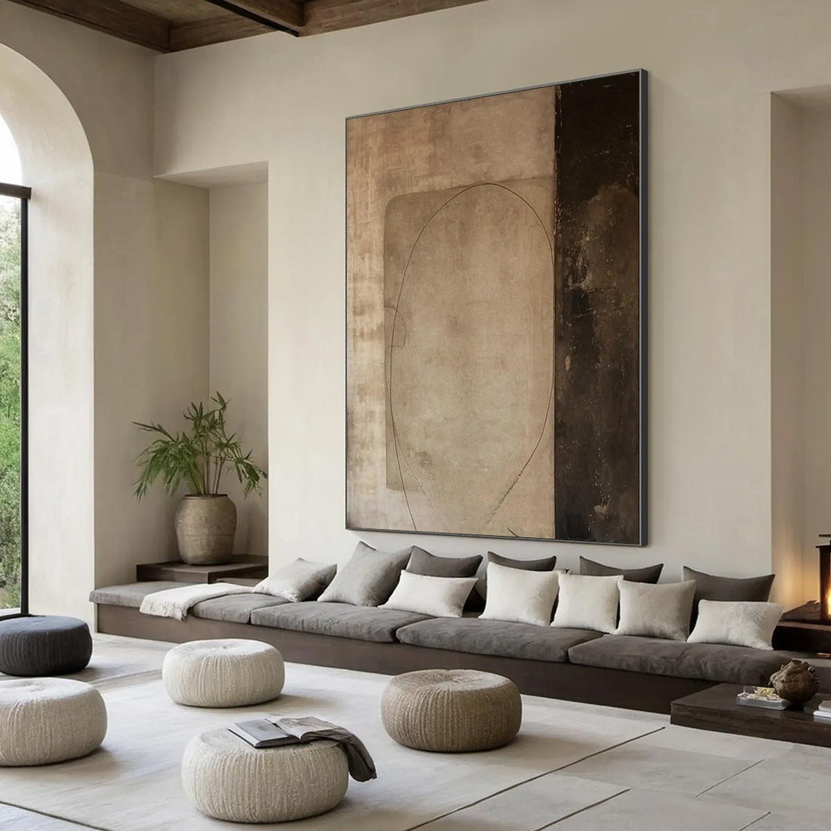 FRAGMENTED MEMORY: Wabi Sabi Style Textured Abstract Painting