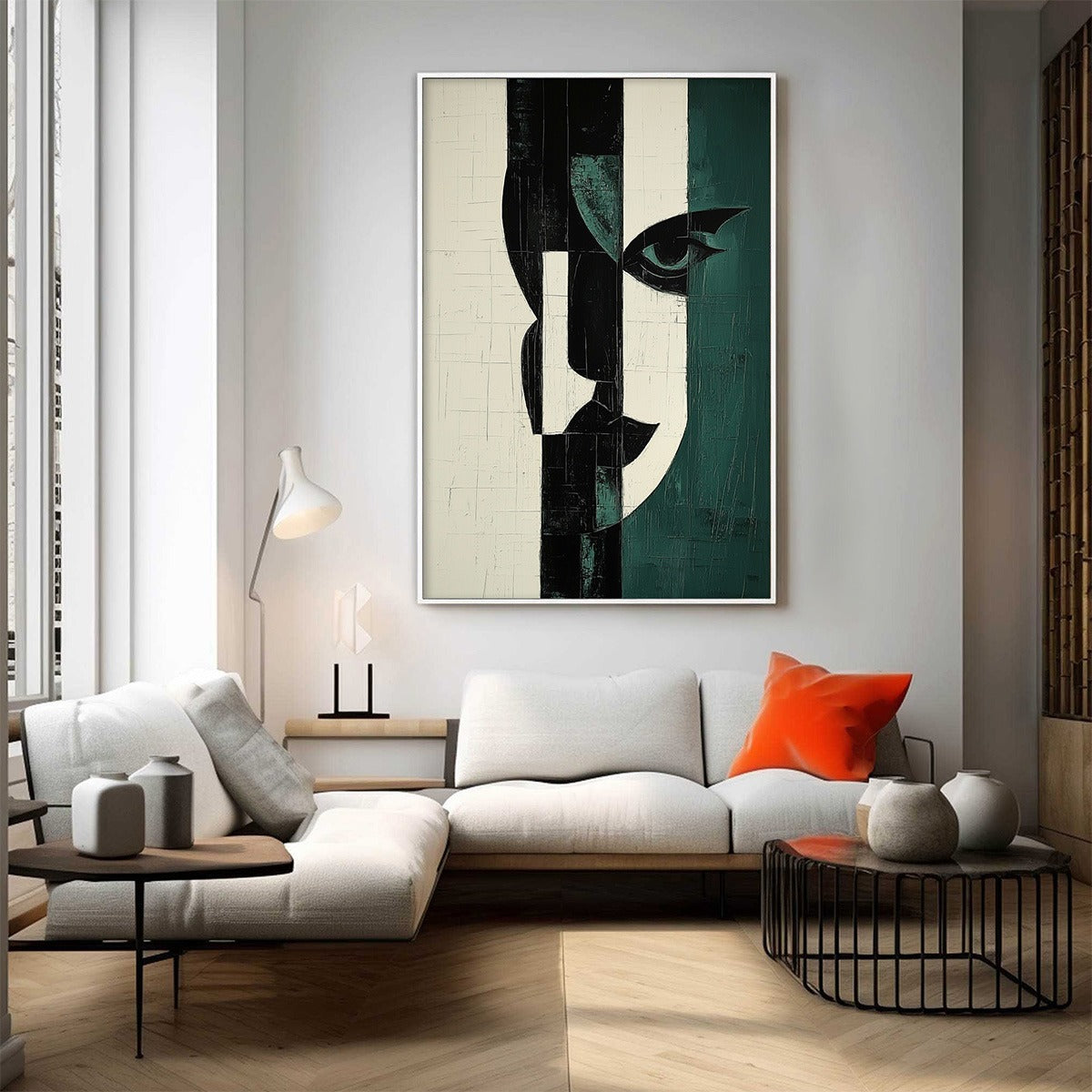 FRAGMENTED GAZE: Textured Abstract Portrait Painting