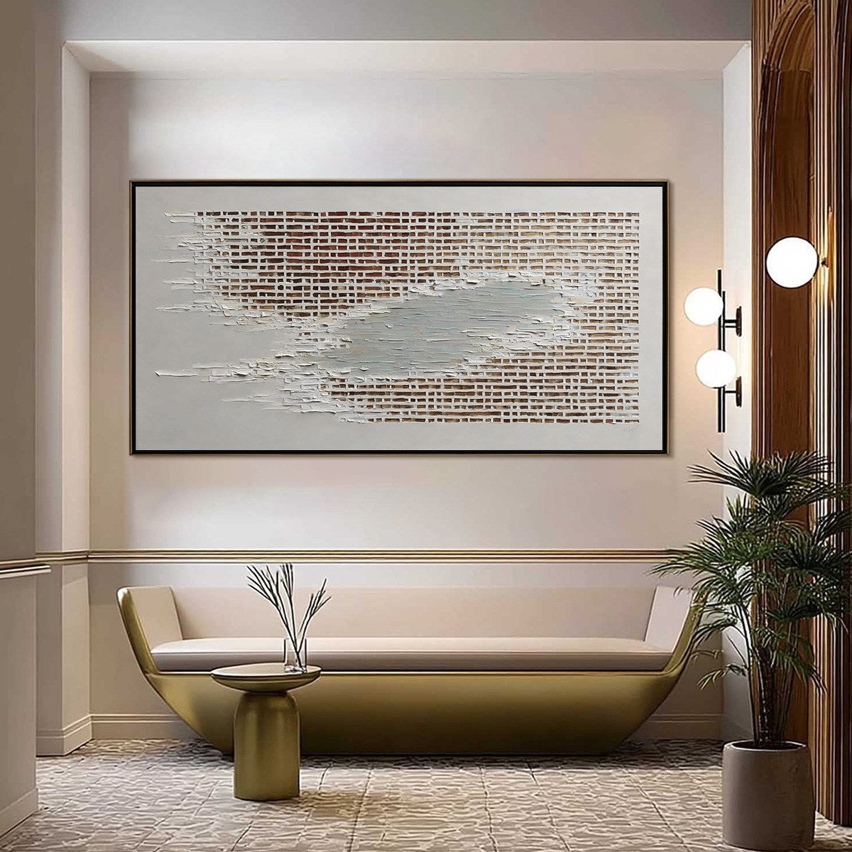 FRAGMENTS OF TIME: Textured Minimalist Architectural Abstract Painting