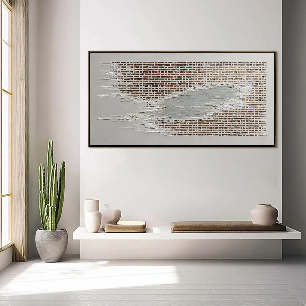 FRAGMENTS OF TIME: Textured Minimalist Architectural Abstract Painting