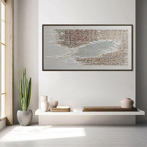 FRAGMENTS OF TIME: Textured Minimalist Architectural Abstract Painting