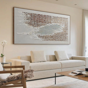 FRAGMENTS OF TIME: Textured Minimalist Architectural Abstract Painting