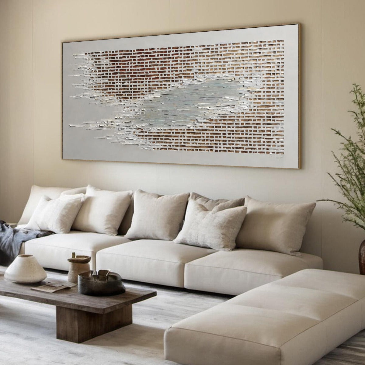 FRAGMENTS OF TIME: Textured Minimalist Architectural Abstract Painting
