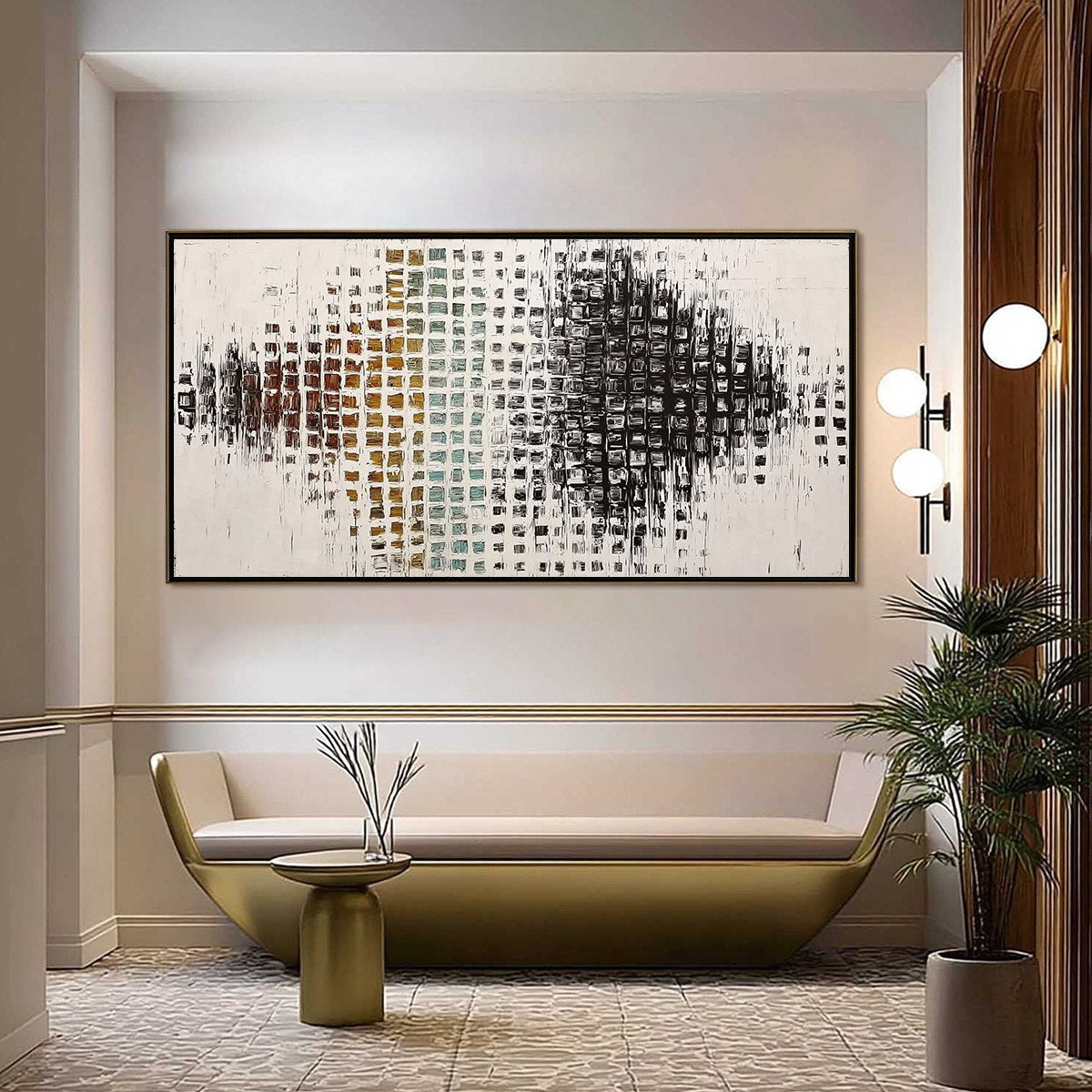 FREQUENCY: Large Textured Wabi Sabi Abstract Painting