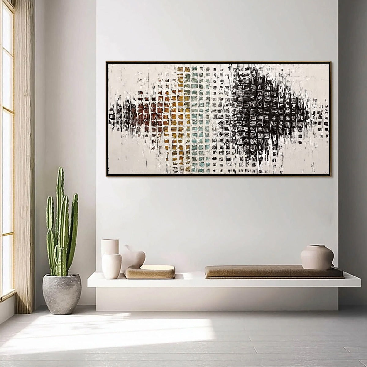 FREQUENCY: Large Textured Wabi Sabi Abstract Painting