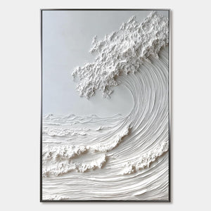 FROZEN MOMENTUM Textured Impasto Seascape Oil Painting