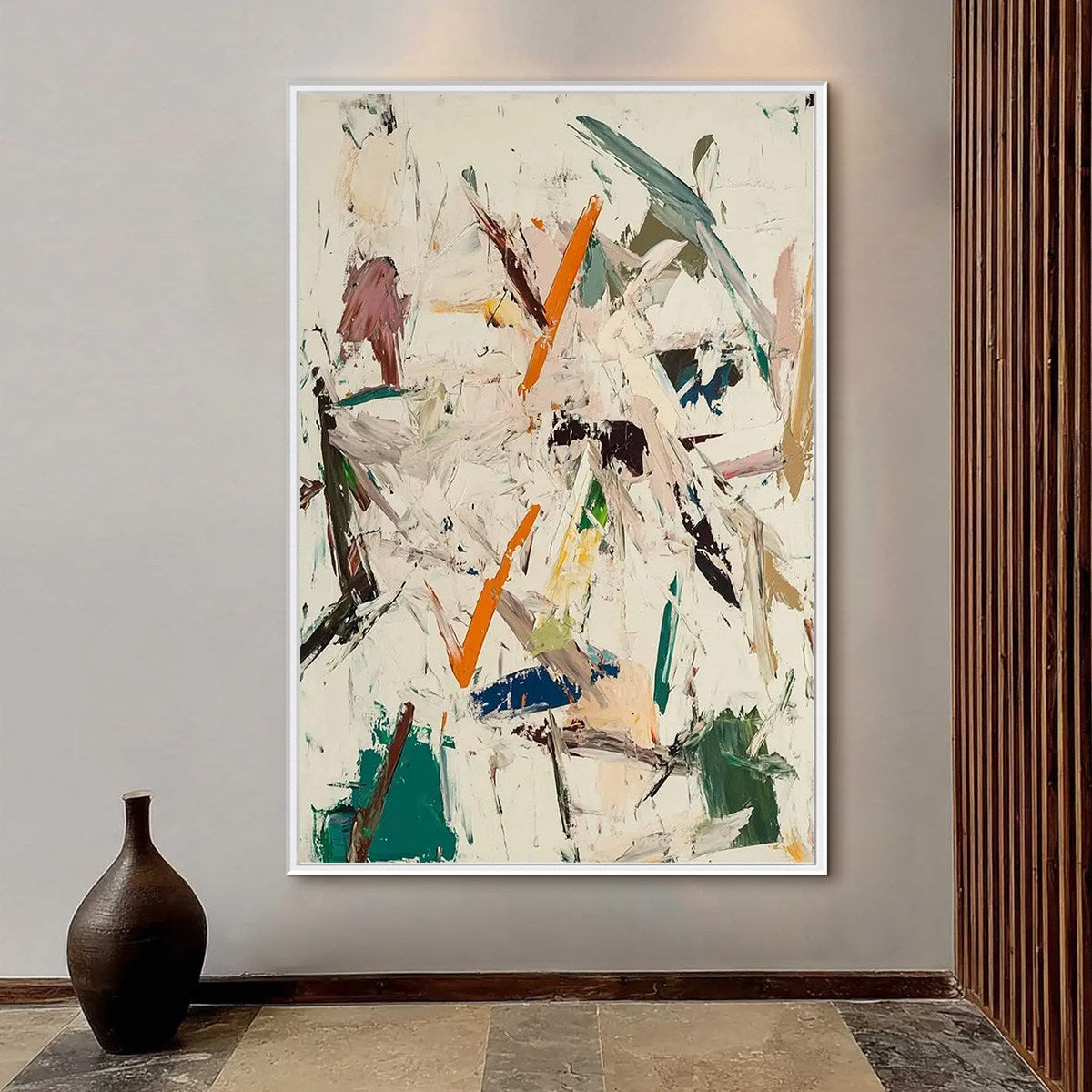 FROZEN RUSH Textured Abstract Impasto Oil Painting