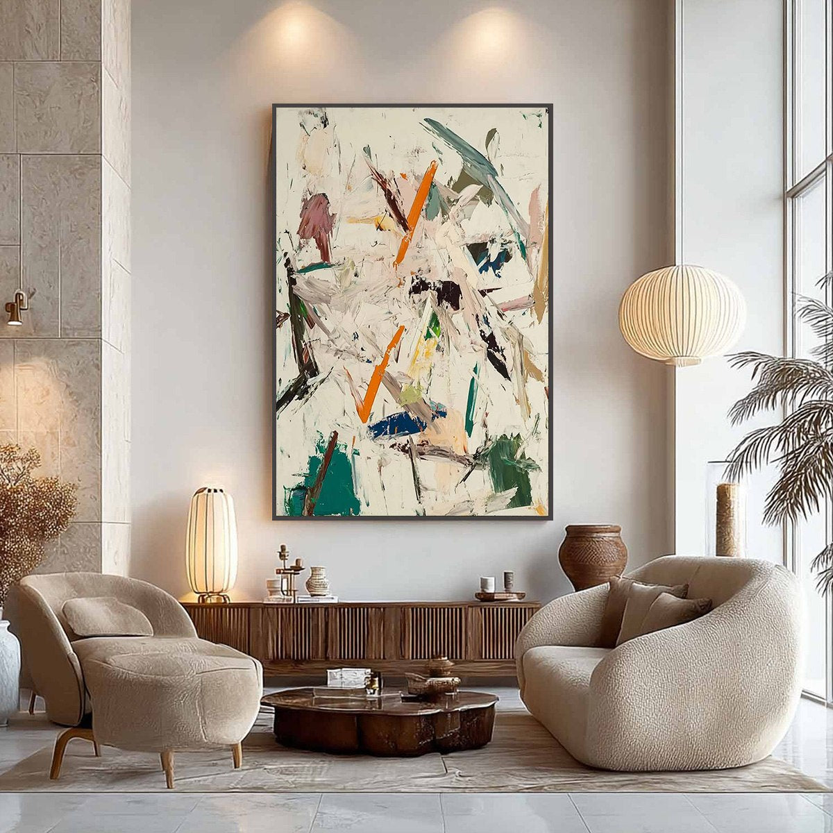 FROZEN RUSH: Textured Abstract Impasto Oil Painting