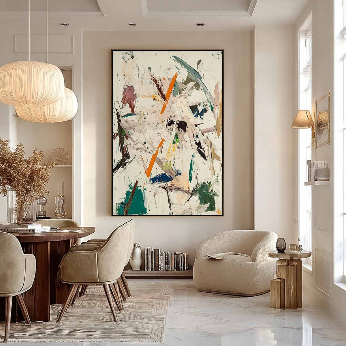 FROZEN RUSH: Textured Abstract Impasto Oil Painting