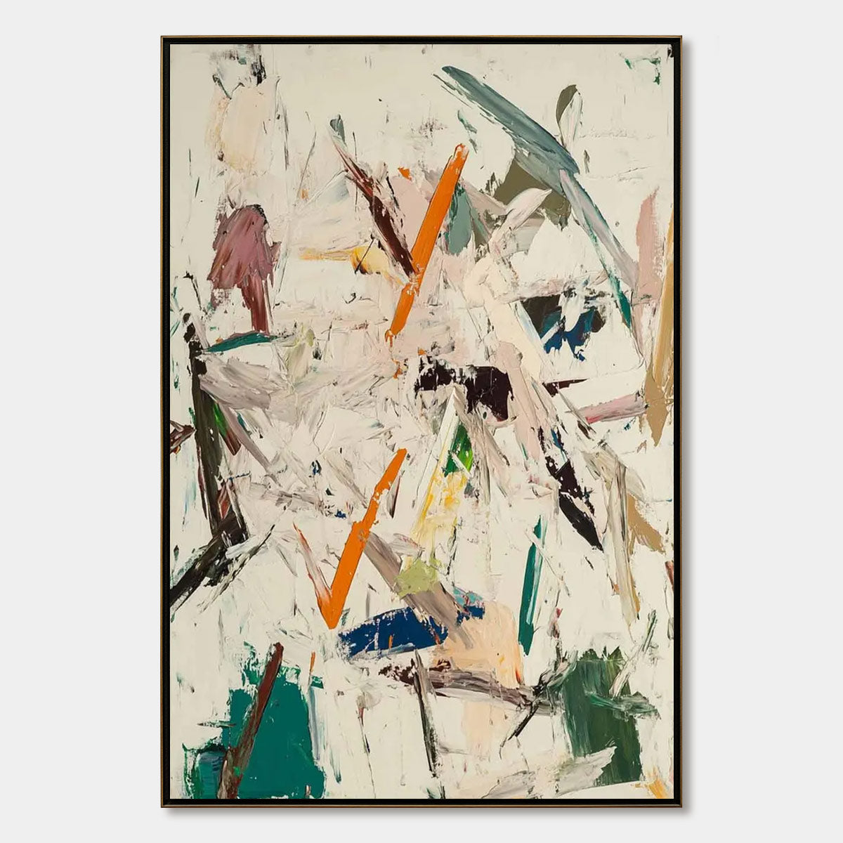 FROZEN RUSH Textured Abstract Impasto Oil Painting