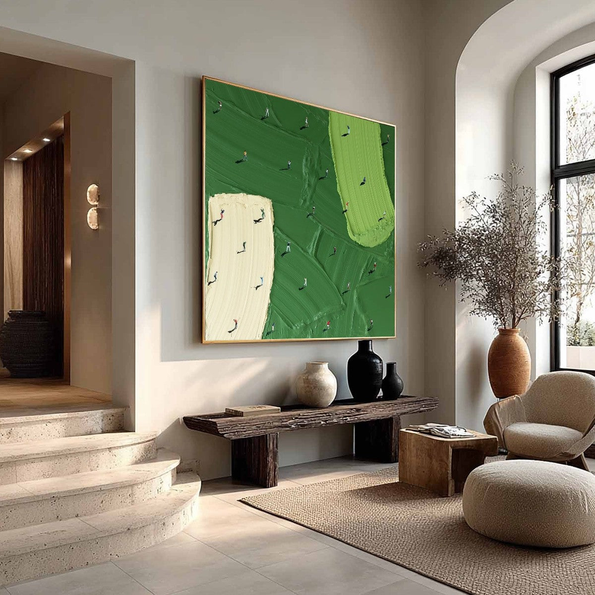 Fairway Dance impasto golf sports oil painting canvas wall art