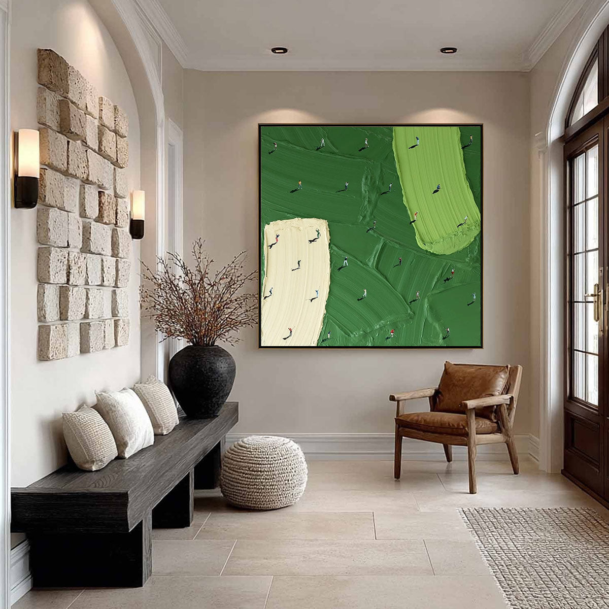 Fairway Dance impasto golf sports oil painting canvas wall art