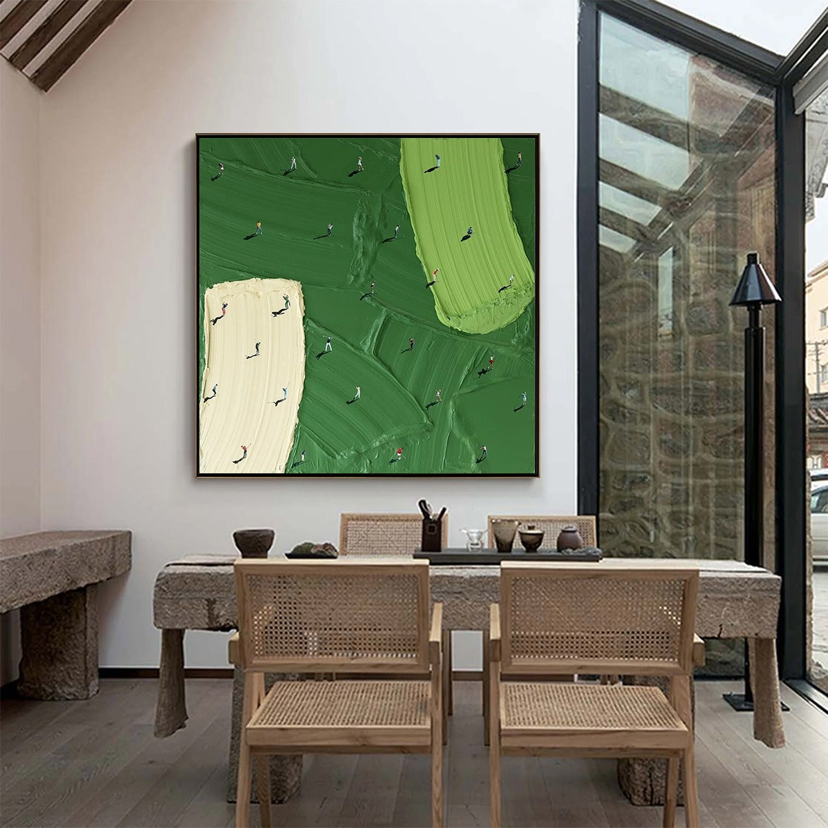 Fairway Dance impasto golf sports oil painting canvas wall art