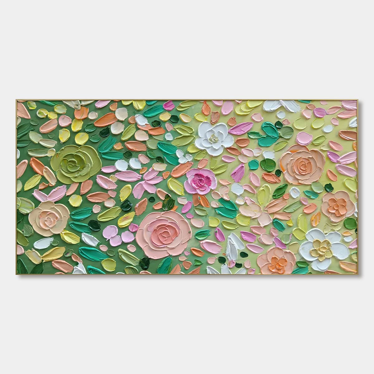 Ready to Ship ｜GARDEN RHAPSODY: Textured Floral Oil Painting