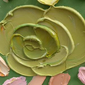 Ready to Ship ｜GARDEN RHAPSODY: Textured Floral Oil Painting