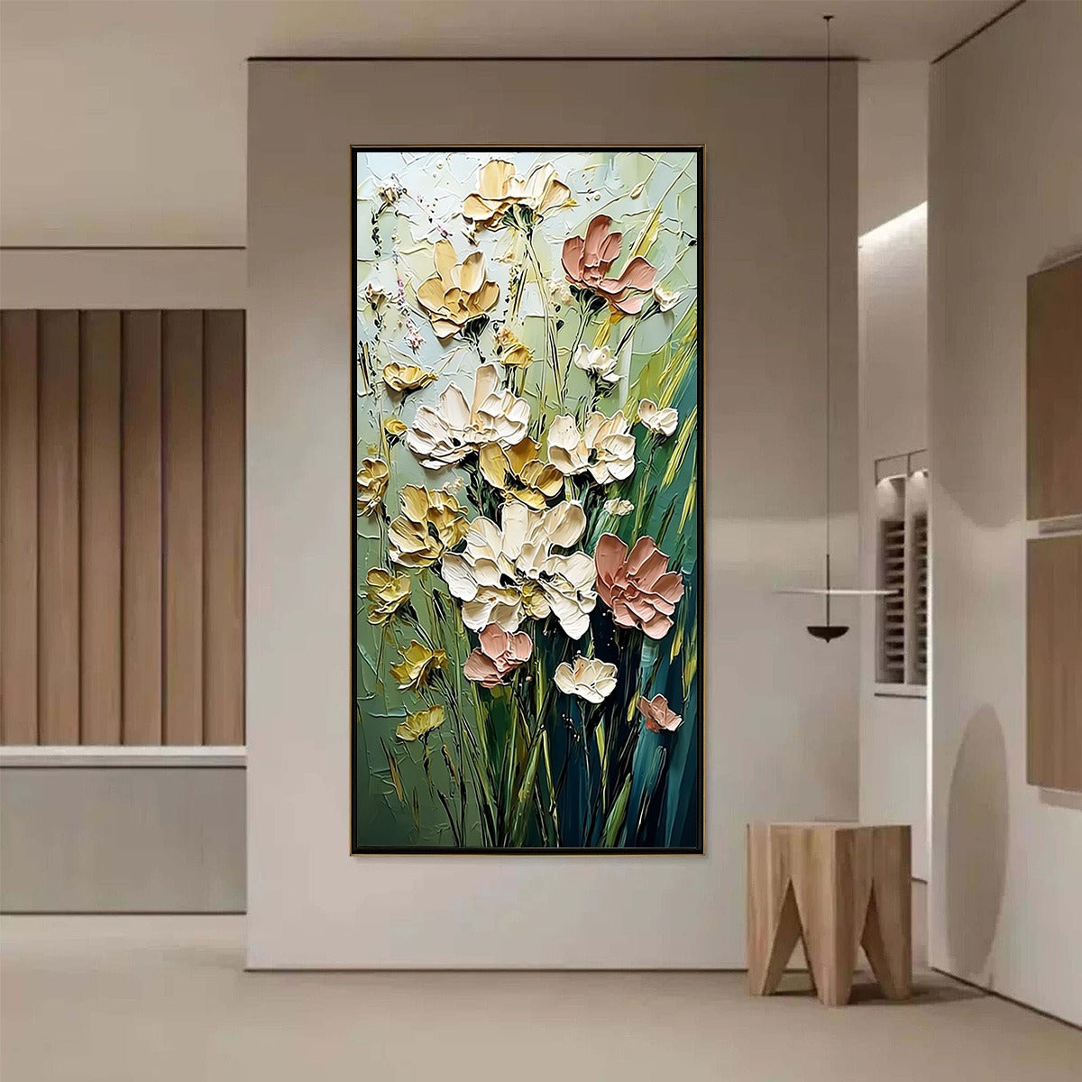 GARDEN SERENADE: Textured Impasto Painting of a Wildflower Meadow