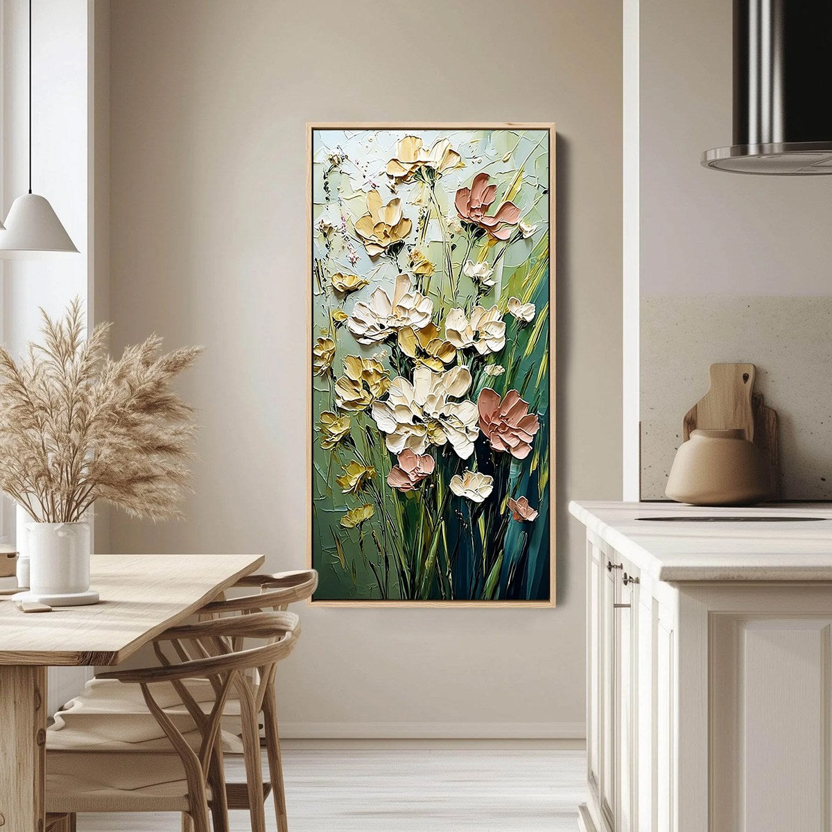 GARDEN SERENADE: Textured Impasto Painting of a Wildflower Meadow