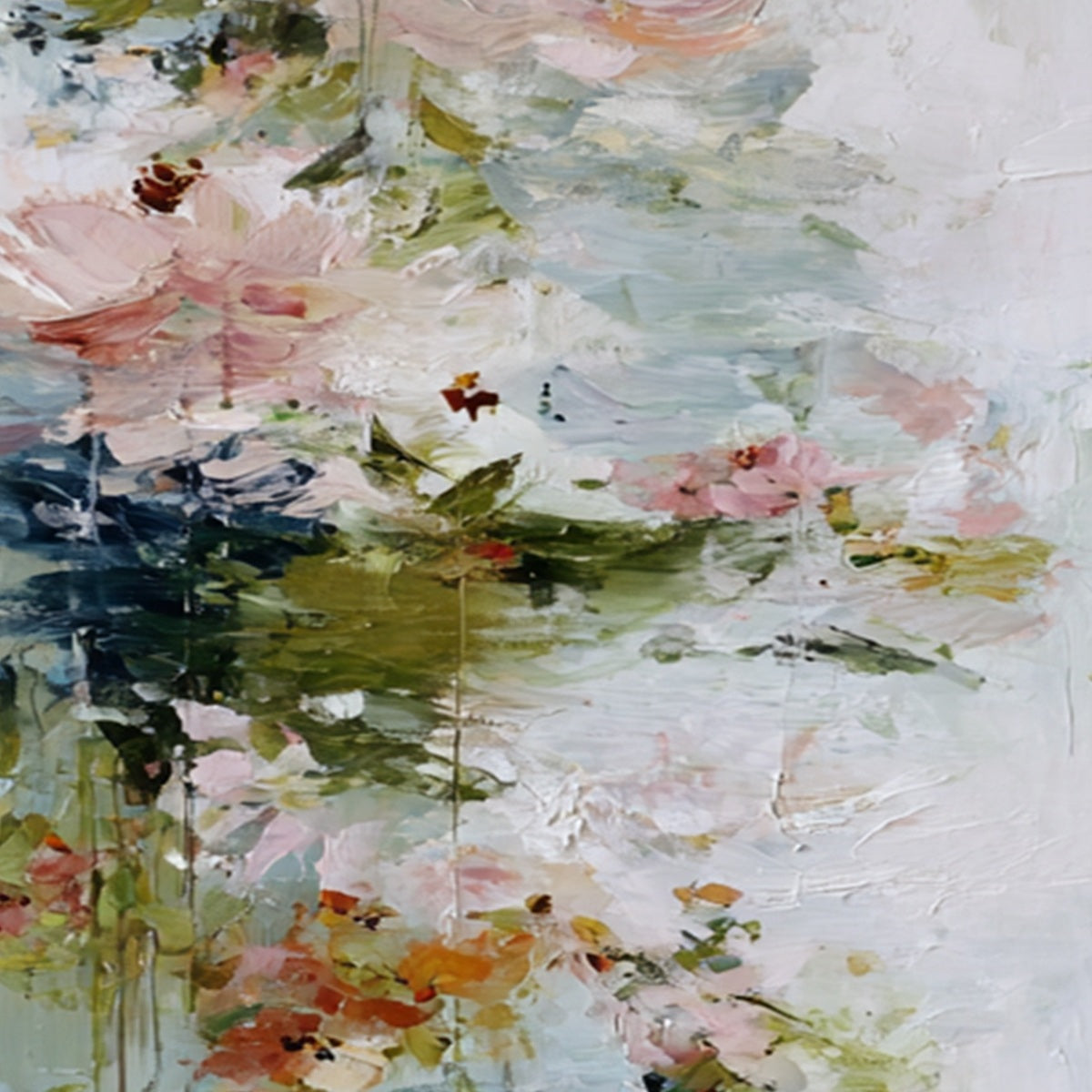 GARDEN REVERIE: Abstract Impressionist Floral Diptych Painting