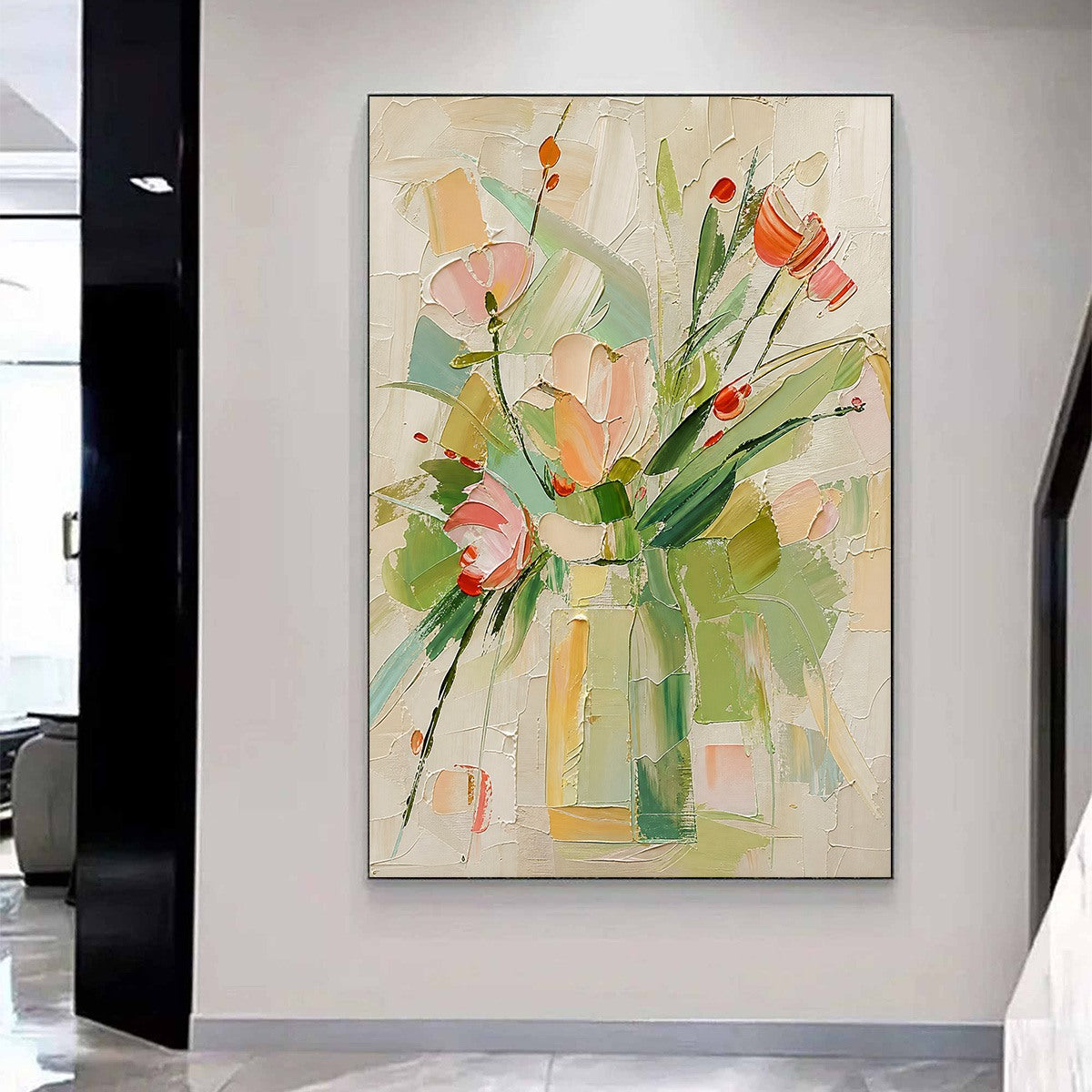 GARDEN'S BREATH: Textured Impasto Floral Still Life Oil Painting
