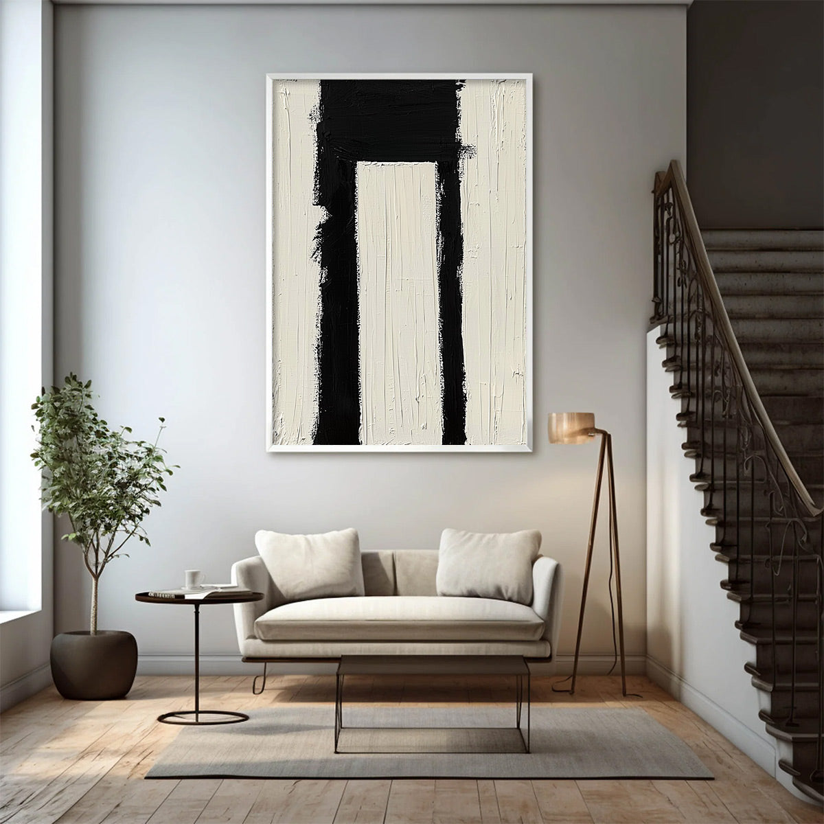 GATEWAY: Textured Minimalist Abstract Oil Painting