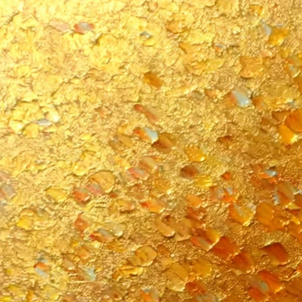 GOLDEN CATCH: Textured Gold Leaf Abstract Cat Painting